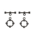 Textured Round Toggle Clasp in 6 Metal Finishes for Jewelry Making view 11