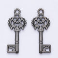 Ornate Skeleton Key Charm Metal Jewelry Making Component view 10