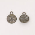Detailed Baseball Charm Pendants in 7 Metal Finish Options view 11