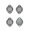 Round 8mm Ornate Bezel Jewelry Making Component In 4 Finish Options view 9