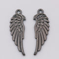 Long Feathered Wing Charm Pendants in Eight Finishes view 12