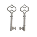 Heart Top Skeleton Key Charm Pendants in Four Finishes view 9