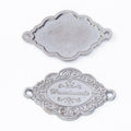 Ornate Oval Two Loop Bezel Connectors in Four Finishes view 9