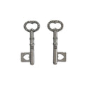 Heart Bow Skeleton Key Charm in Seven Metallic Finishes view 11