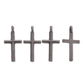 Slim Cross-Shaped Metal Charm Pendants in 6 Finishes view 9