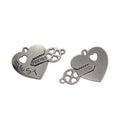 Best Friends Heart And Key Metal Charm in 4 Finishes view 8