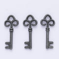Fleur De Lis Key Vintage Metal Charm Pendant for Jewelry Making view 11