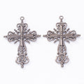 Ornate Cross Metal Charms in Seven Finishes for Jewelry Making view 10