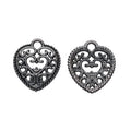 Vintage Filigree Heart Link in 7 Finishes for DIY Jewelry Making view 10