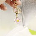 Metal Cute Rabbit Flower Keychain Bag Charm Gift view 3