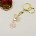 Metal Cute Rabbit Flower Keychain Bag Charm Gift view 6