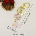 Metal Cute Rabbit Flower Keychain Bag Charm Gift view 2