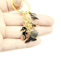 Zinc Alloy Mermaid Tail Shell Starfish Keychain Ocean Gift view 3