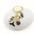 Zinc Alloy Mermaid Tail Shell Starfish Keychain Ocean Gift view 4
