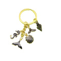 Zinc Alloy Mermaid Tail Shell Starfish Keychain Ocean Gift view 5
