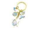 Zinc Alloy Mermaid Tail Shell Starfish Keychain Bag Charm view 5