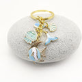 Zinc Alloy Mermaid Tail Shell Starfish Keychain Bag Charm view 4