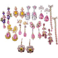 Light Luxury Zircon Butterfly Heart Teardrop Tassel Drop Earrings With Silver Pins view 5