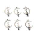 21x14mm Alloy Moon Cat Pendant Charm 0.7g For DIY Necklace Bracelet Jewelry Accessories view 3