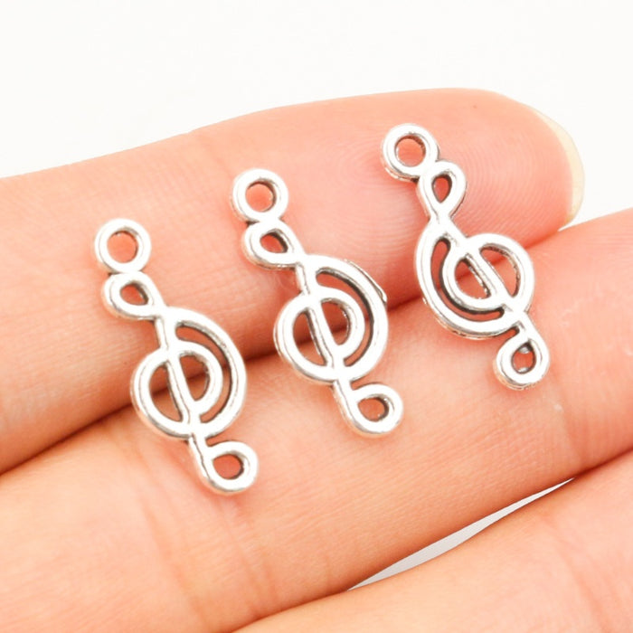 20x8mm Alloy Music Note Pendant Charm For DIY Jewelry Necklace Bracelet Accessories 0.5g