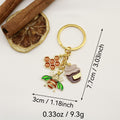 Metal Bee Honeycomb Sunflower Keychain Bag Charm view 2
