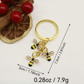 Metal Diamond Bee Keychain Bag Charm view 2