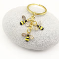 Metal Diamond Bee Keychain Bag Charm view 3