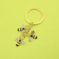 Metal Diamond Bee Keychain Bag Charm view 1