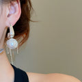 Light Luxury French Bow Pearl Stud Earrings With Silver Pins And Convertible Elegant Design view 4