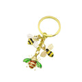 Zinc Alloy Rhinestone Bee Keychain Ladies Bag Charm view 5