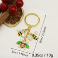 Zinc Alloy Rhinestone Bee Keychain Ladies Bag Charm view 2