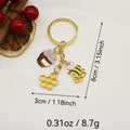 Metal Enamel Bee Sunflower Keychain Backpack Charm view 2