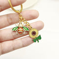 Gold Crystal Bee Flower Honeycomb Jewelry Findings Accessories for DIY Jewelry Making view 3