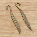 80x8mm Alloy Feather Heart Pendant Charm For DIY Necklace Bracelet Bookmark Accessories view 3