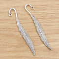 80x8mm Alloy Feather Heart Pendant Charm For DIY Necklace Bracelet Bookmark Accessories view 2