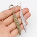 80x8mm Alloy Feather Heart Pendant Charm For DIY Necklace Bracelet Bookmark Accessories view 1