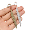 80x8mm Alloy Feather Heart Pendant Charm For DIY Necklace Bracelet Bookmark Accessories view 5