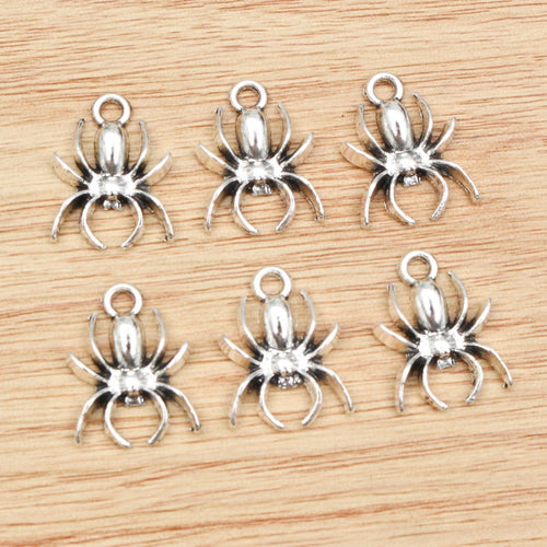 17x14mm Alloy Spider Pendant Charm For DIY Necklace Bracelet Jewelry Accessories Findings