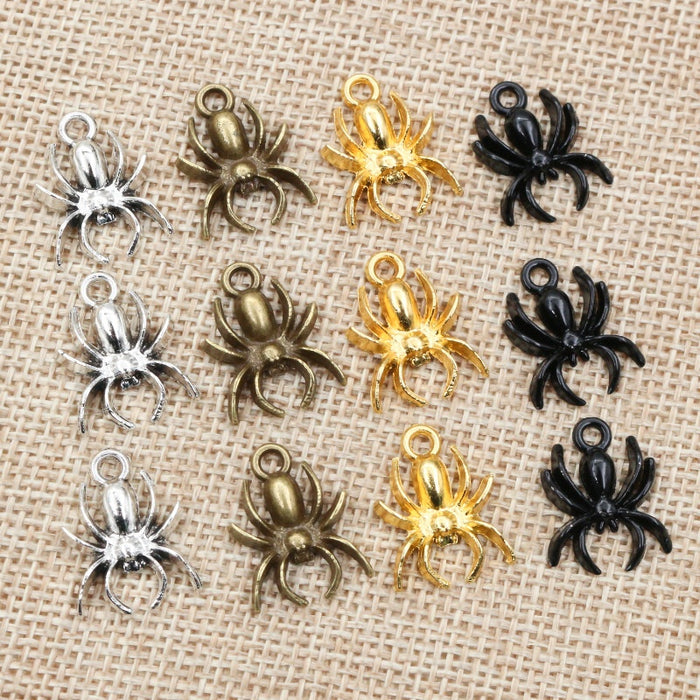 17x14mm Alloy Spider Pendant Charm For DIY Necklace Bracelet Jewelry Accessories Findings