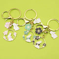 Zinc Alloy Rabbit Wreath Keychain Cute Car Bag Charm view 1