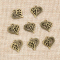 15x14mm Alloy Heart Pendant Charm For DIY Jewelry Necklace Bracelet Accessories view 2