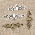 Alloy Bat Pendant Charms For DIY Jewelry Accessories Necklace Bracelet Making 55x19mm 3g view 4