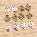12x10mm Alloy Engraved Heart Charms Pendants For DIY Necklace Bracelet Jewelry Accessories view 4