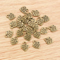 12x10mm Alloy Engraved Heart Charms Pendants For DIY Necklace Bracelet Jewelry Accessories view 3