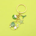 Alloy Mermaid Tail Keychain Shell Starfish Pearl Bag Charm view 1
