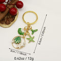 Alloy Mermaid Tail Keychain Shell Starfish Pearl Bag Charm view 2