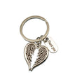 Zinc Alloy Angel Wing Letter Keychain For Key Ring Gift view 5