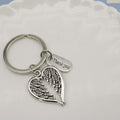 Zinc Alloy Angel Wing Letter Keychain For Key Ring Gift view 4