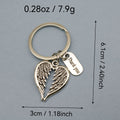 Zinc Alloy Angel Wing Letter Keychain For Key Ring Gift view 2