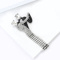 Alloy Pearl Bow Brooch Chain Lapel Pin For Elegant Outfits view 4
